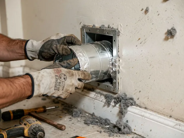 Professional dryer vent repair and installation by Hudson Dryer Vent Cleaning in Hudson